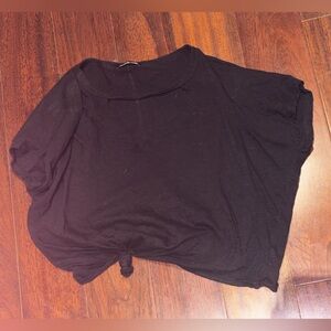 Black Short Sleeve Top